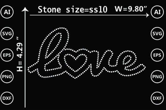 Bring Sparkle to Your Projects with (Love) Rhinestone Templates Design