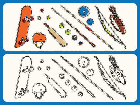 Energize Your Projects: Sport Clip Art Sticker Templates