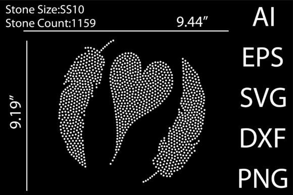 Feathers Rhinestone Templates Design: Versatile Creative Assets