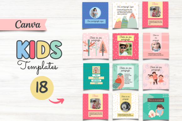 Kids Shop Social Media Templates: Your 18-Design Canva Solution