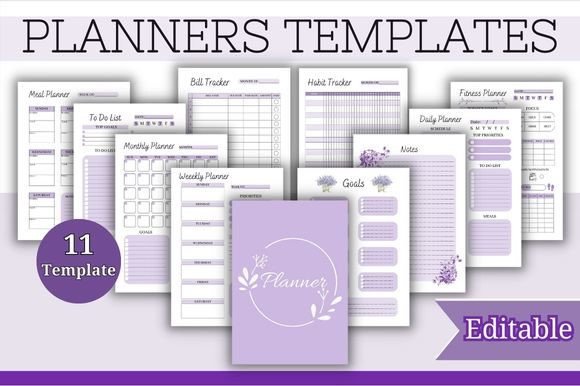 Master Your Schedule with Lavender Daily Weekly Monthly Planner Templates