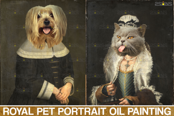 Royal Pet Portrait Templates Vol.4: Regal Art for Pet Lovers