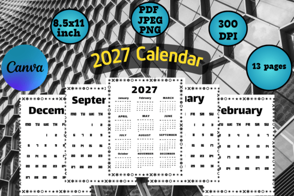 Streamline Your 2027 with the Frame 2 Calendar Template