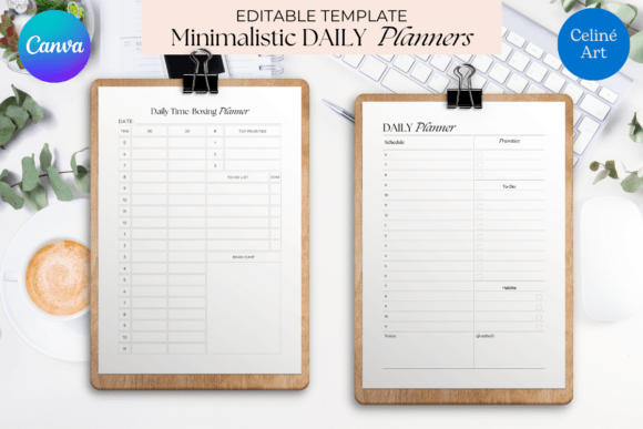 Streamline Your Workflow with Canva Minimalist Daily Planner Templates