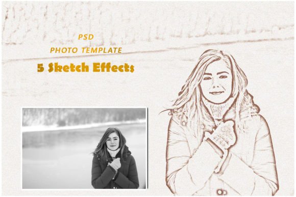 Transform Photos into Art: 5 Sketch Effects Photo Templates