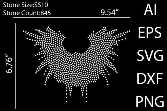Wings Rhinestone Templates Design: Instant Creative Sparkle